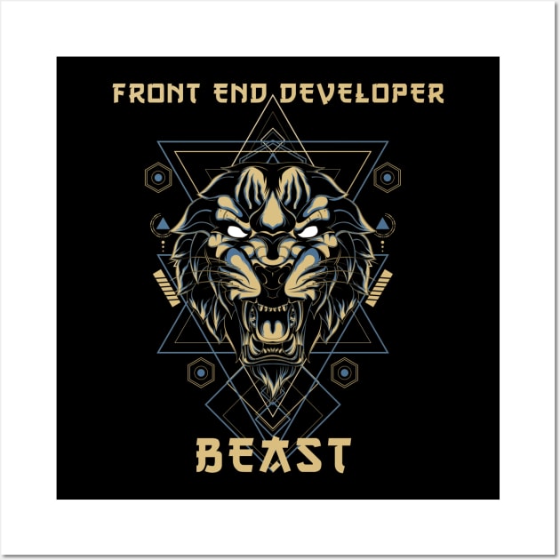 Front end Developer Beast Wall Art by Cyber Club Tees